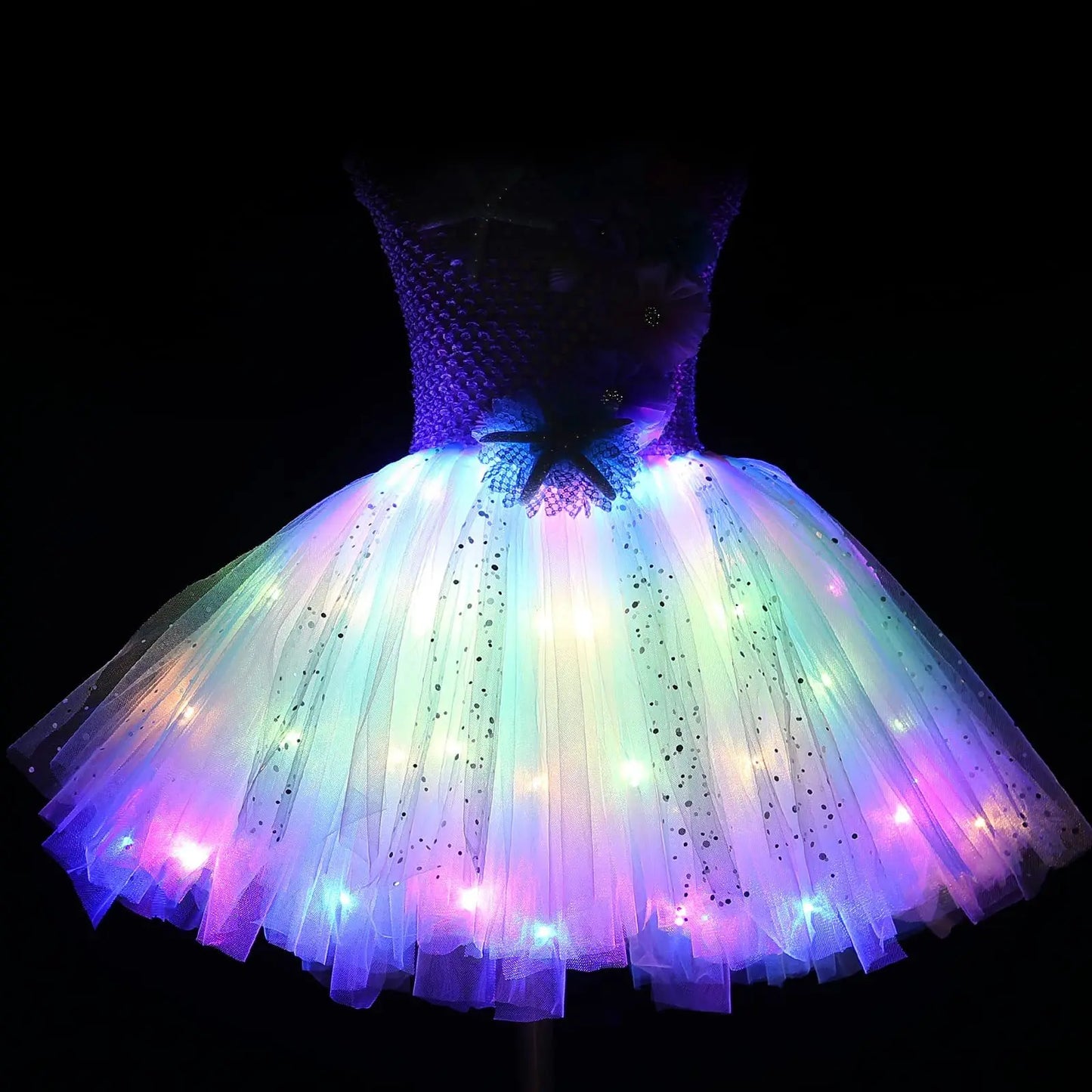 Sparkle Light Up Mermaid Tutu Dress