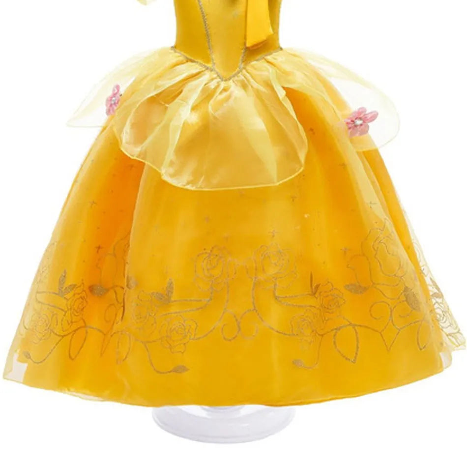 Belle Princess Dress Up Sleeveless Floral Children Party