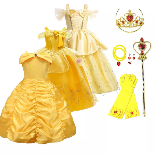 Prinsessenjurken Belle-kostuum voor meisjes - Perfect voor een kerstverjaardag