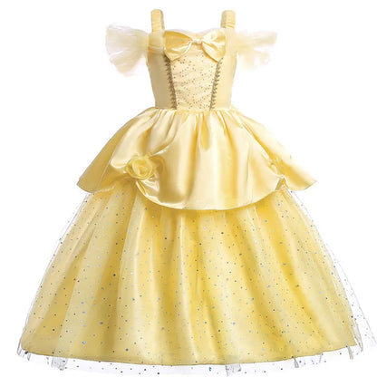 Princess Dresses Girls Belle Costume - Perfect for Party Christmas Birthday
