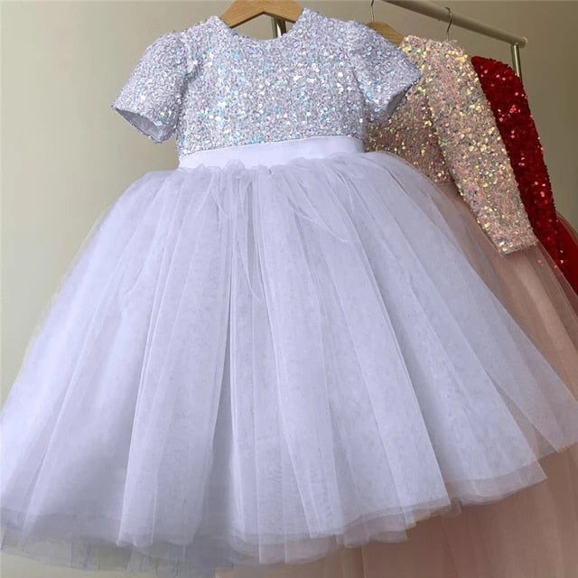 Robe élégante Chloé à paillettes – Robe de princesse pour enfants, robe de fête d'anniversaire
