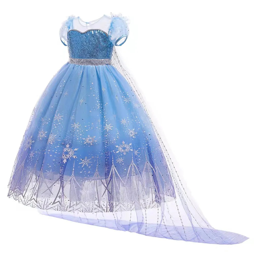 Elsa prinsessenjurk Disney Elsa kostuum Frozen aankleden