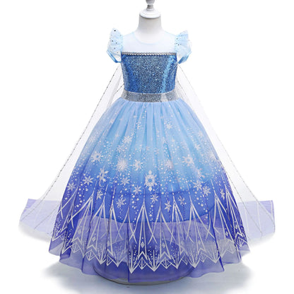 Princess Elsa LED Light Up Dress - Perfect for Cosplay, Parties, and Performances!