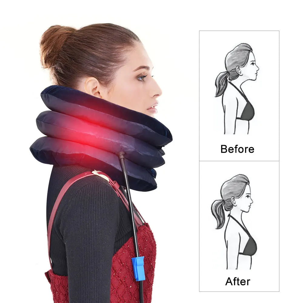 Correcteur Therapy Neck Massager™ | Vertèbre cervicale gonflable à air de soulagement du collier