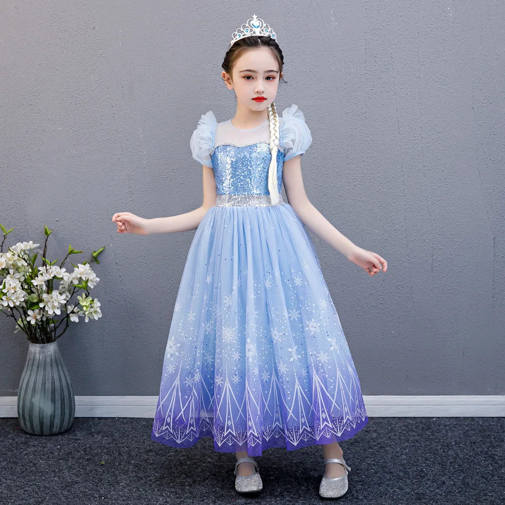 Elsa prinsessenjurk Disney Elsa kostuum Frozen aankleden