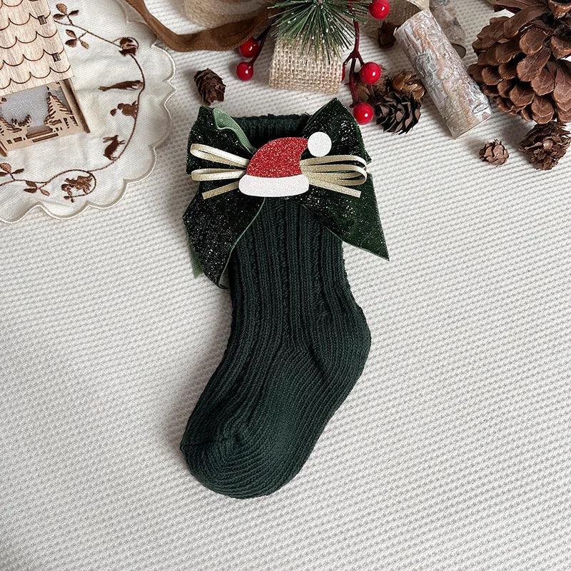 Christmas Bow Socks - My Fancy Dress Box